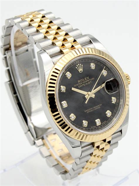 rolex datejust 41 black dial two tone|Rolex Datejust 41 reference 126300.